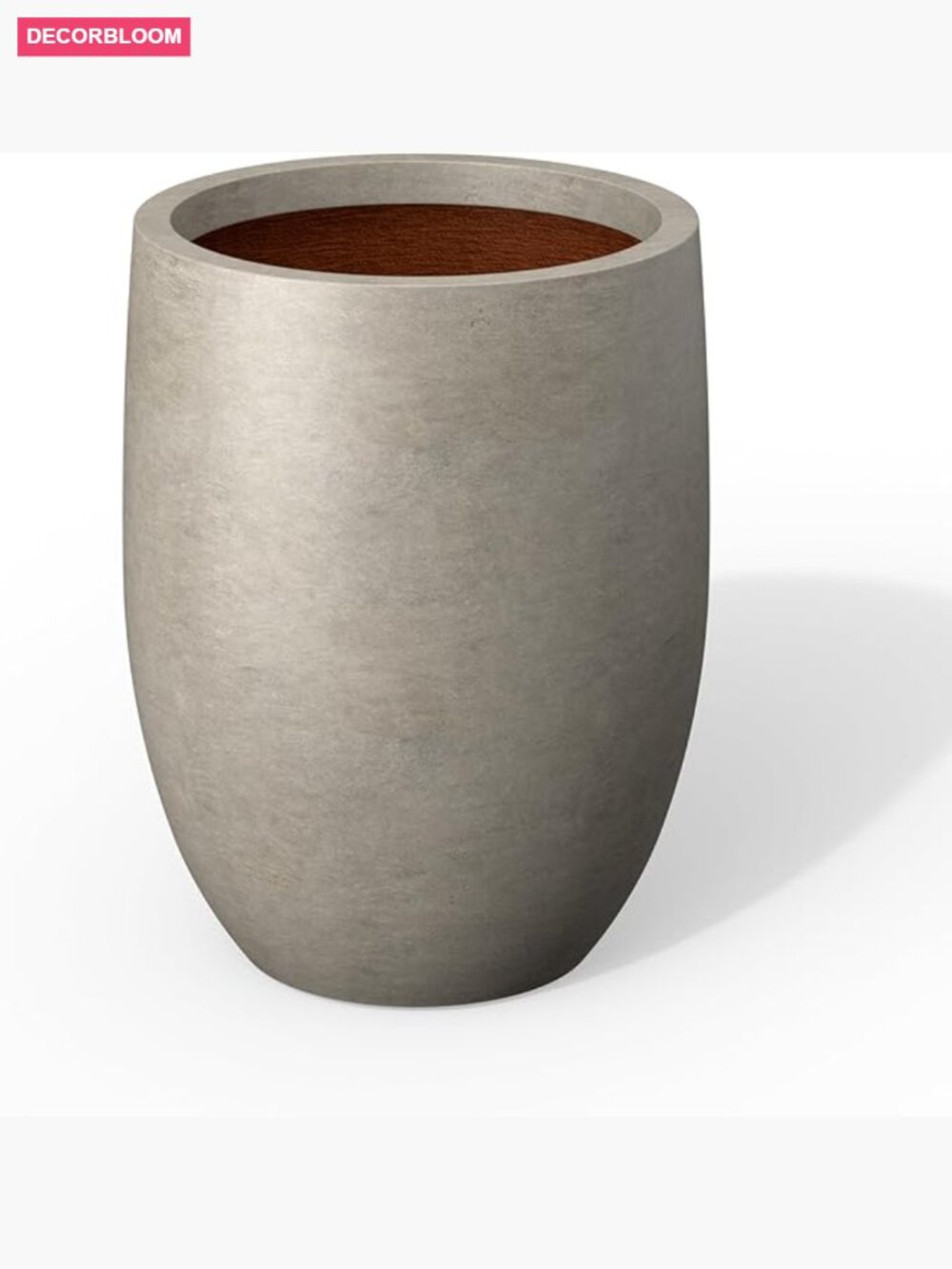 11.8" Small Concrete Planter with Drainage Hole & Rubber Plug